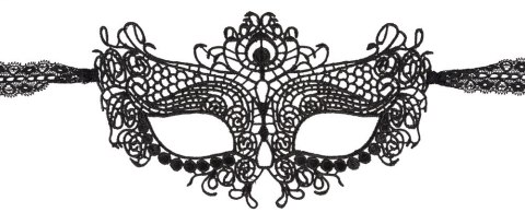 Cottelli Accessoires maska koronkowa na oczy wiązana czarna Cottelli Accessoires maska koronkowa na oczy wiązana czarna