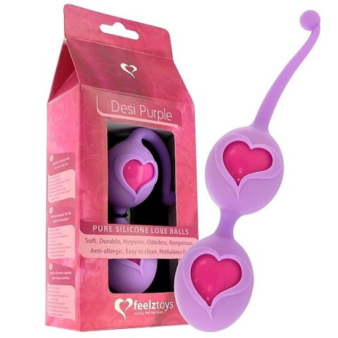 FeelzToys Desi Purple - kulki do treningu mięśni dna miednicy 3,9 cm FeelzToys Desi Purple - kulki do treningu mięśni dna miednicy 3,9 cm