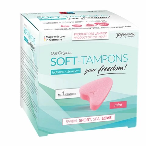Joydivision Soft-Tampons Mini 3 szt. - Bezsznurkowe, ergonomiczne, Oeko-Tex Joydivision Soft-Tampons Mini 3 szt. - Bezsznurkowe, ergonomiczne, Oeko-Tex