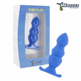 ManzzzToys Danus - niebieski plug z silikonowymi wypustkami, 10 cm
