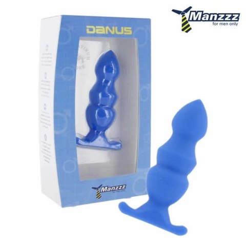 ManzzzToys Danus - niebieski plug z silikonowymi wypustkami, 10 cm ManzzzToys Danus - niebieski plug z silikonowymi wypustkami, 10 cm