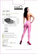 MissO P101 rajstopy z wycięciem jasnorożowe S/M połyskujące