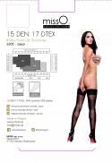 MissO S305 Pończochy samonośne czarne 15DEN S/M koronka
