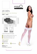 MissO S605 Pończochy samonośne kabaretka białe S/M koronka