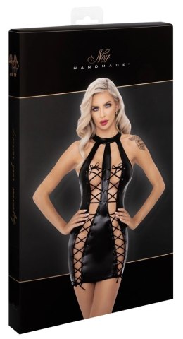 Noir Sukienka Powerwetlook Czarna S z Otwieranym Sznurowaniem