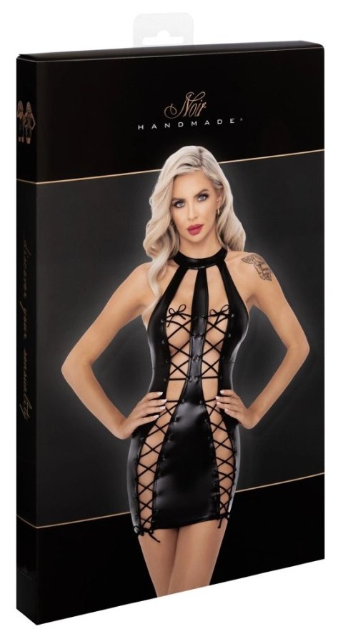 Noir Sukienka Powerwetlook Czarna S z Otwieranym Sznurowaniem