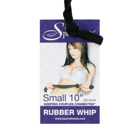 S&M Small Rubber Whip Black - wytrzymały bat gumowy 25 cm S&M Small Rubber Whip Black - wytrzymały bat gumowy 25 cm
