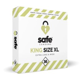 Safe King Size XL 36 sztuk - prezerwatywy powiększone, lateksowe