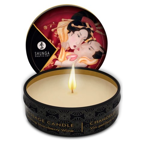 Shunga Romance Świeca do masażu Sojowa Truskawkowe Wino 30ml Shunga Romance Świeca do masażu Sojowa Truskawkowe Wino 30ml