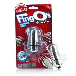 The Screaming O FingO Wavy Clear - dyskretna nakładka wibrująca na palec