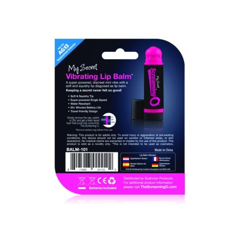 The Screaming O Lip Balm - Mini urządzenie wibracyjne, dyskretna forma The Screaming O Lip Balm - Mini urządzenie wibracyjne, dyskretna forma