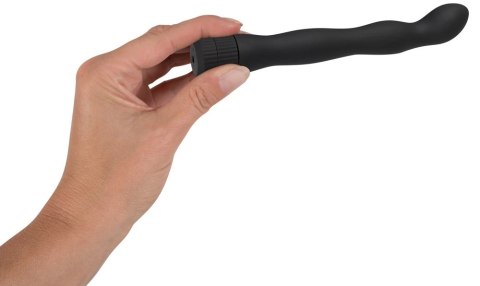 You2Toys model falisty - czarny aplikator intymny z wibracją 18 cm You2Toys model falisty - czarny aplikator intymny z wibracją 18 cm