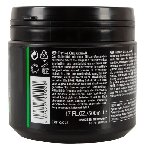 EROS UltraX Silikonowo-Wodny Żel Intymny 500 ml, długotrwały poślizg EROS UltraX Silikonowo-Wodny Żel Intymny 500 ml, długotrwały poślizg