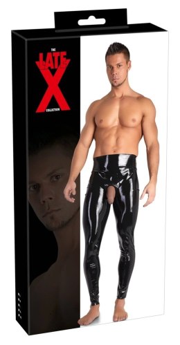 LateX Legginsy męskie czarne z anatomicznym otworem S