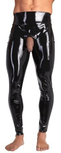 LateX Legginsy męskie czarne z anatomicznym otworem S
