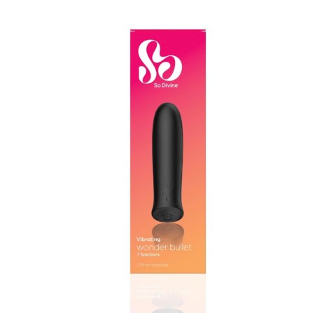 Rechargeable Wonder Bullet Vibrator Black Rechargeable Wonder Bullet Vibrator Black