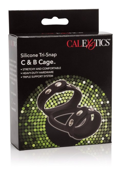 Silicone Tri-Snap C & B Cage Black Silicone Tri-Snap C & B Cage Black