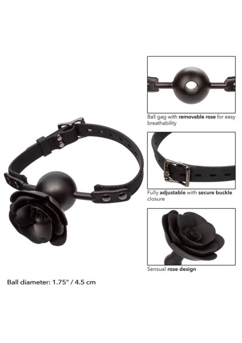 Removable Rose Gag Black Removable Rose Gag Black