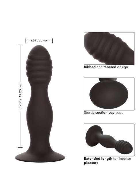 Ribbed Anal Stud Black Ribbed Anal Stud Black