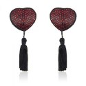 Bielizna-Heart shine nipples tassels (rosso) Bielizna-Heart shine nipples tassels (rosso)