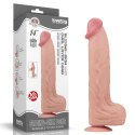 King Sized Sliding Skin™ Dual Layer Dong 14’’ – Gigantyczne Dwuwarstwowe Dildo z Przyssawką