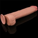 King Sized Sliding Skin™ Dual Layer Dong 14’’ – Gigantyczne Dwuwarstwowe Dildo z Przyssawką