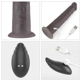 10'' Dual Layered Platinum Silicone Rotator – realistyczne dildo z wibracjami i rotacją