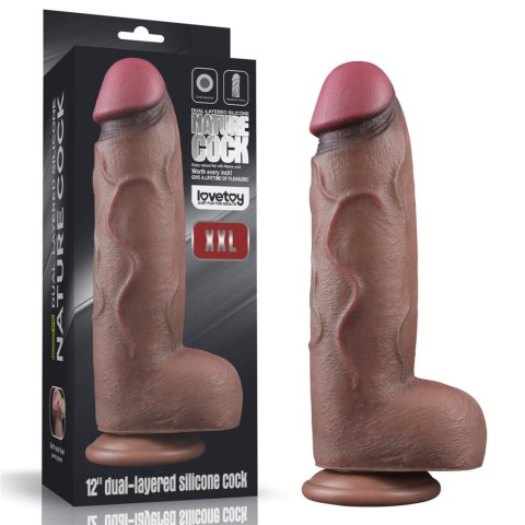 Love Toy – 12" Dual Layered Silicone Cock XXL Love Toy – 12" Dual Layered Silicone Cock XXL