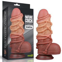 Love Toy™ King Size Dual-Layered Platinum Silicone Cock 9.5’’ z Linką