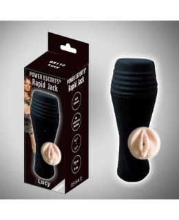 Power Escorts™ Rapid Jack Lucy Black | Duży Masturbator w Etui 20 cm