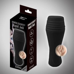 Power Escorts™ Rapid Jack Chloe Black | Realistyczny Masturbator Pochwy 20 cm