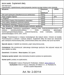 Rock Hard – Suplement diety dla mężczyzn (30 kapsułek)