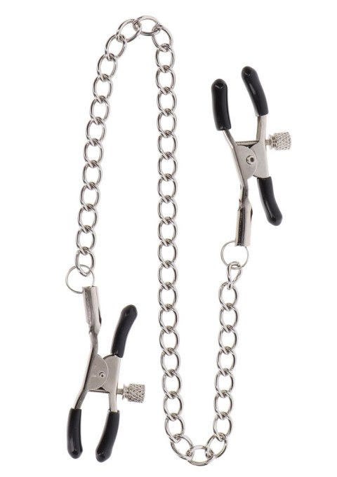 Adjustable Clamps with Chain Silver Adjustable Clamps with Chain Silver