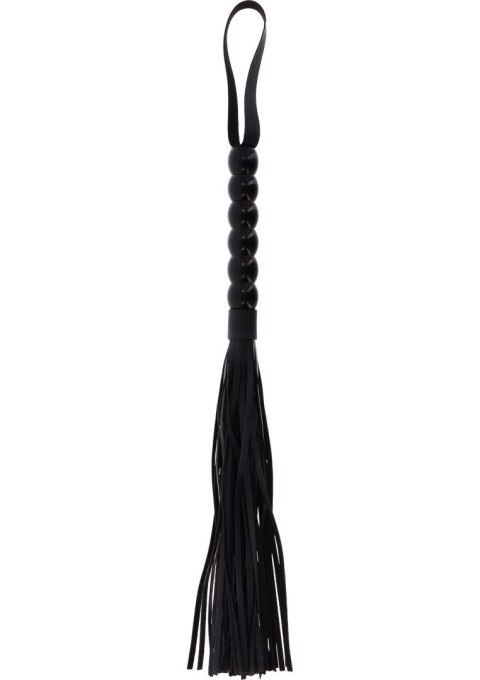 Long Beaded Flogger Whip Black Long Beaded Flogger Whip Black