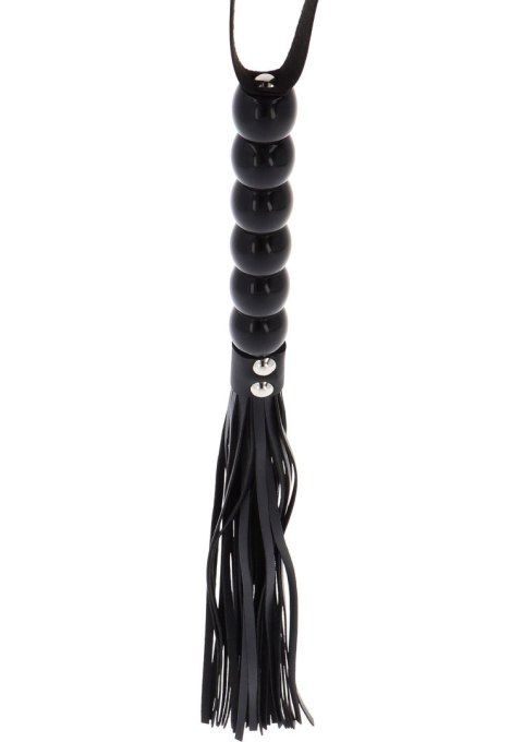 Long Beaded Flogger Whip Black Long Beaded Flogger Whip Black