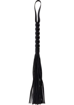 Long Beaded Flogger Whip Black
