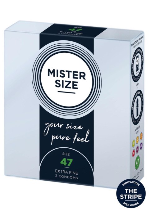 MISTER SIZE 47 mm Condoms 3 szt. – Ultra Thin MISTER SIZE 47 mm Condoms 3 szt. – Ultra Thin