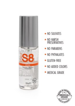 S8 Waterbase Anal Lube – 50 ml | Naturalny Wodny Żel Intymny do Seksu Analnego