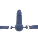 Silicone Penis Ball Gag Blue Silicone Penis Ball Gag Blue
