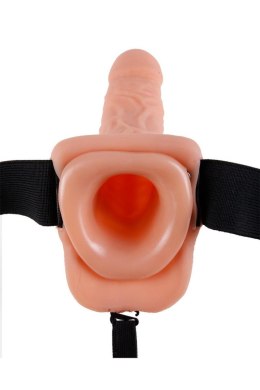 FETISH FANTASY SERIES 9 INCH HOLLOW STRAP-ON WITH BALLS LIGHT