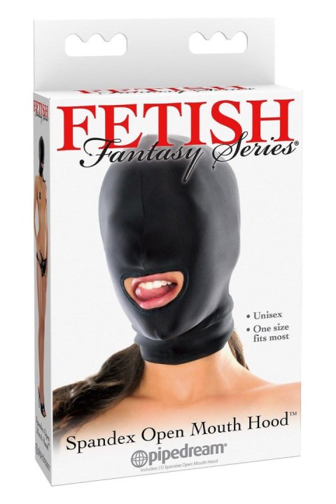 Fetish Fantasy Series – Spandex Open Mouth Hood Black Fetish Fantasy Series – Spandex Open Mouth Hood Black