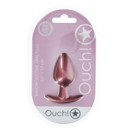 Smooth Silicone Anal Plug - Medium - 3.1 / 7,9 cm - Rose Gold