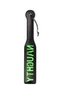 Paddle BDSM „Naughty” – Glow in the Dark (Black/Neon Green)