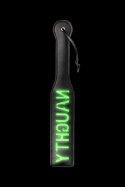 Paddle BDSM „Naughty” – Glow in the Dark (Black/Neon Green)