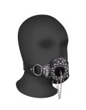 Open Mouth Gag with Plug Stopper - Black Open Mouth Gag with Plug Stopper - Black