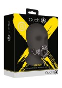 Open Mouth Gag with Plug Stopper - Black Open Mouth Gag with Plug Stopper - Black