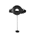 Open Mouth Gag with Plug Stopper - Black Open Mouth Gag with Plug Stopper - Black