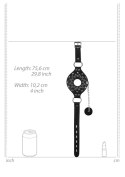 Open Mouth Gag with Plug Stopper - Black Open Mouth Gag with Plug Stopper - Black