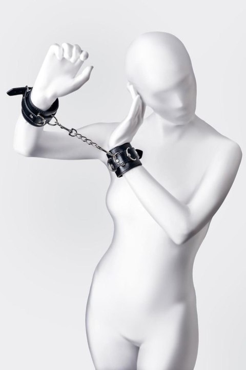Anonymo handcuffs, PU leather, black Anonymo handcuffs, PU leather, black