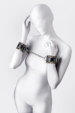 Anonymo handcuffs, PU leather, print, 19.5 cm